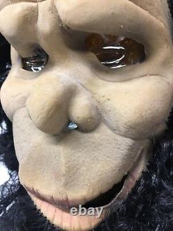 RARE DON POST Studios Neanderthal Cave Man Latex Halloween Mask Vintage 1982