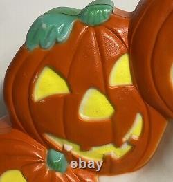 RARE Don Featherstone VTG Halloween Union Blow Mold Ghost Pumpkin Patch Wreath