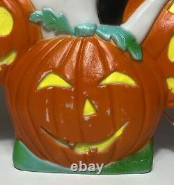 RARE Don Featherstone VTG Halloween Union Blow Mold Ghost Pumpkin Patch Wreath