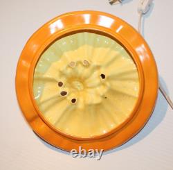 RARE Double-Sided Vintage 1985 Large Ceramic Jack-O'-Lantern Pumpkin Light