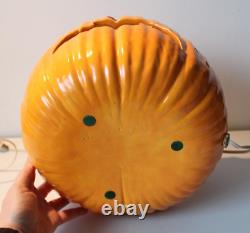 RARE Double-Sided Vintage 1985 Large Ceramic Jack-O'-Lantern Pumpkin Light