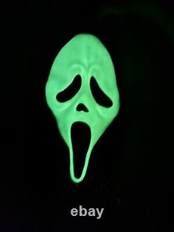 RARE Fun World Fearsome Faces SCREAM Ghostface MASK Glows In The Dark Vtg 90's