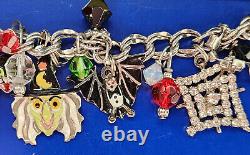 RARE Lunch At The Ritz BRACELET Halloween Vintage CHARMS Silver Tone LATR 2GO