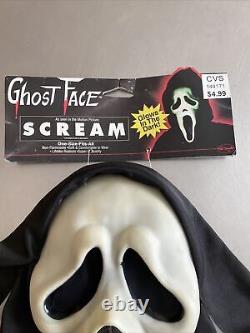 RARE NOS Vintage 1997 SCREAM Ghost Face Mask! Fun World / Easter Unlimited! GLOW