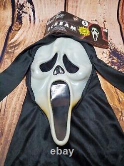 RARE NOS Vintage 1997 SCREAM Ghost Face Mask! Fun World / Easter Unlimited! GLOW