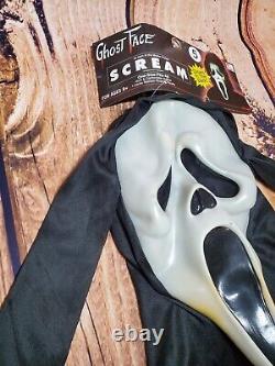 RARE NOS Vintage 1997 SCREAM Ghost Face Mask! Fun World / Easter Unlimited! GLOW