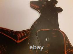 RARE Old Vintage Halloween Mechanical Bat Cardboard Diecut Die Cut Beistle 1920s