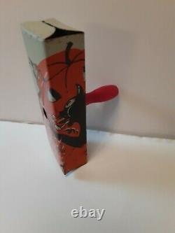 RARE Old Vintage Halloween Tin Noisemaker Cat Witch JOL Bugle Co. 1920's-1940's