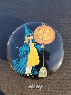 RARE Tindeco HALLOWEEN? Candy TIN. Witch With Broom