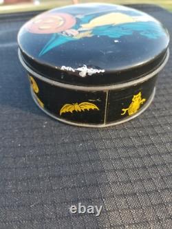 RARE Tindeco HALLOWEEN? Candy TIN. Witch With Broom