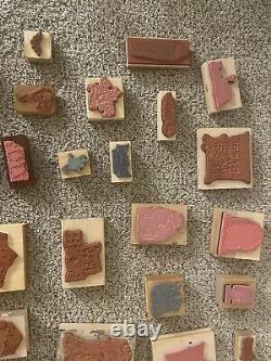 RARE VINTAGE HALLOWEEN Rubber Stamp Stamps Lot Of 48 Stampede Mostly Animals