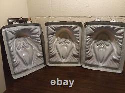 RARE VINTAGE SCREAM GHOSTFACE 3D WALL PLAQUES HALLOWEEN DECOR 14.5 x 18