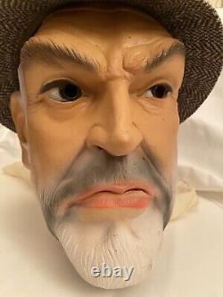 RARE VTG 1994 SEAN CONNERY LUCAS-FILM LTD MASK INDIANA JONES Halloween Costume