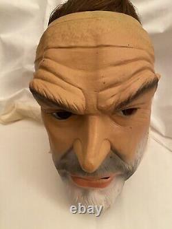 RARE VTG 1994 SEAN CONNERY LUCAS-FILM LTD MASK INDIANA JONES Halloween Costume