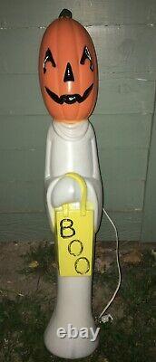 RARE VTG 36 Stick Pumpkin Ghost Blow Mold Halloween Boo
