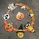 Rare Vtg Die Cut Halloween Jointed Garland Banner Decoration Made In Japan Mcm