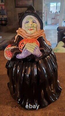 RARE! VTG Fitz & Floyd FF 1987 Vintage Black Witch Halloween 12 Cookie Jar