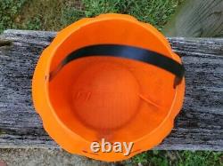 RARE VTG Halloween STAR BAND Blowmold Plastic Jack o Lantern Jol Bucket Pail