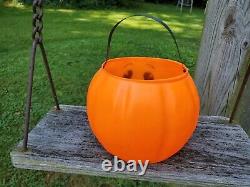 RARE VTG Halloween STAR BAND Blowmold Plastic Jack o Lantern Jol Bucket Pail