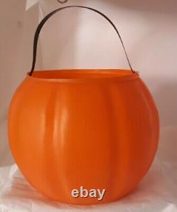 RARE VTG Halloween STAR BAND Blowmold Plastic Jack o Lantern Jol Bucket Pail