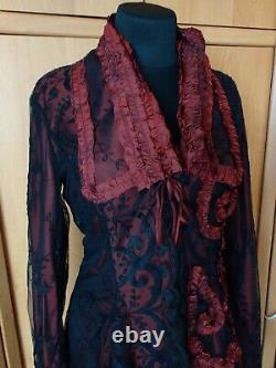 RARE VTG In Love by Carling Victorian Steampunk Goth Renaissance Jacket Lace M