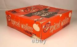 RARE Vintage 1950s/60s Keebler Spiced Wafers Halloween Cookie Box Jack-O-Lantern