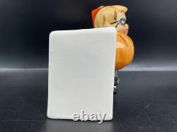 RARE Vintage 1960's Relpo Halloween Boy Mask Fence Pumpkin Planter Ceramic A1563