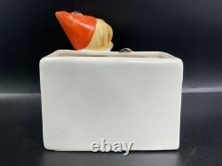 RARE Vintage 1960's Relpo Halloween Boy Mask Fence Pumpkin Planter Ceramic A1563