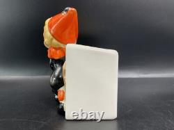 RARE Vintage 1960's Relpo Halloween Boy Mask Fence Pumpkin Planter Ceramic A1563