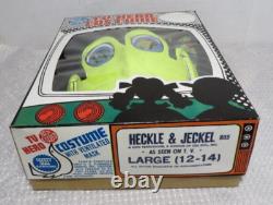 RARE Vintage 1970 Ben Cooper Heckle & Jeckel Halloween Costume & Mask In Box LG