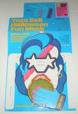 RARE! Vintage 1979 Promo TACO BELL Halloween Fun Masks (SET OF ALL 4!) Cardboard