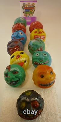 RARE Vintage 1980s/90s Knockoff Madball Plastic Gumball Prizes Lot of 12