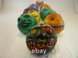 RARE Vintage 1980s/90s Knockoff Madball Plastic Gumball Prizes Lot of 12