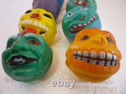 RARE Vintage 1980s/90s Knockoff Madball Plastic Gumball Prizes Lot of 12