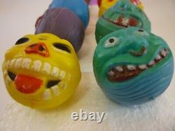 RARE Vintage 1980s/90s Knockoff Madball Plastic Gumball Prizes Lot of 12