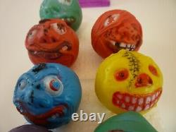 RARE Vintage 1980s/90s Knockoff Madball Plastic Gumball Prizes Lot of 12