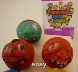 RARE Vintage 1980s/90s Knockoff Madball Plastic Gumball Prizes Lot of 12