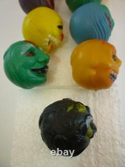 RARE Vintage 1980s/90s Knockoff Madball Plastic Gumball Prizes Lot of 12