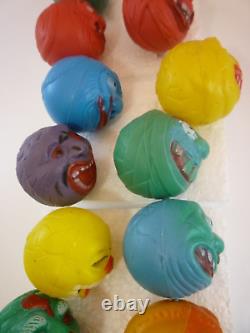 RARE Vintage 1980s/90s Knockoff Madball Plastic Gumball Prizes Lot of 12