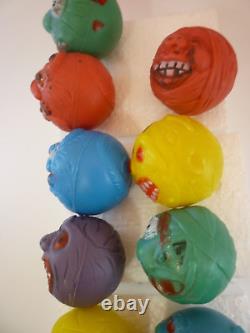 RARE Vintage 1980s/90s Knockoff Madball Plastic Gumball Prizes Lot of 12