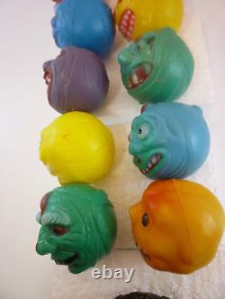 RARE Vintage 1980s/90s Knockoff Madball Plastic Gumball Prizes Lot of 12