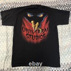 RARE Vintage 90s Universal Studios 1996 Halloween Horror Nights Staff T-Shirt L