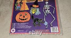 RARE! Vintage Beistle Halloween Decorama Paper Diecut 8 Piece Set 1995 SEALED