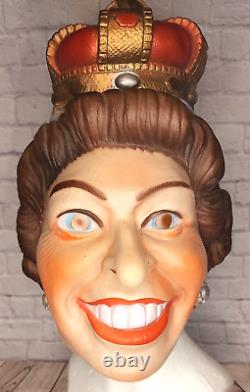 RARE Vintage Cesar Mask Queen Elizabeth 1980s Full Head