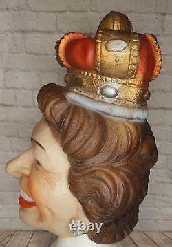 RARE Vintage Cesar Mask Queen Elizabeth 1980s Full Head