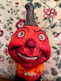 RARE Vintage Debra Schoch Large Pumpkin Head Halloween Clown 19