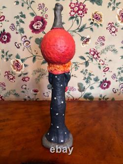 RARE Vintage Debra Schoch Large Pumpkin Head Halloween Clown 19