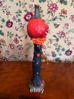 RARE Vintage Debra Schoch Large Pumpkin Head Halloween Clown 19