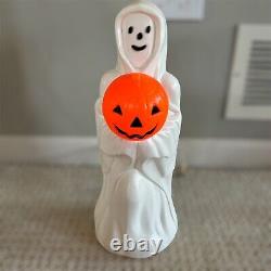 RARE Vintage EMPIRE 14 SMILING GHOST w PUMPKIN JOL Plastic Blow Mold! HALLOWEEN