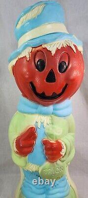 RARE Vintage Empire Pumpkin Head Scarecrow Halloween Blow Mold EXCELLENT